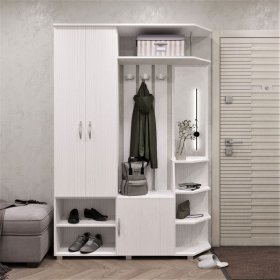 Прихожая Домино рамух белый в Урае - uraj.mebel-tymen.ru | фото