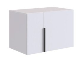 Антресоль двухдверная L600 Баско белое дерево в Урае - uraj.mebel-tymen.ru | фото