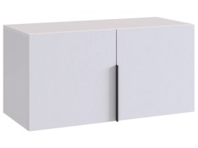 Антресоль двухдверная L800 Баско белое дерево в Урае - uraj.mebel-tymen.ru | фото