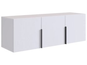 Антресоль трехдверная L1200 Баско белое дерево в Урае - uraj.mebel-tymen.ru | фото