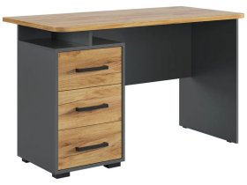 Стол компьютерный 1200 Лайт-2 графит/дуб крафт золотой в Урае - uraj.mebel-tymen.ru | фото