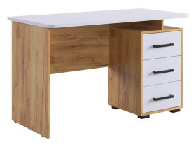 Стол компьютерный 1200 Лайт-2 дуб крафт золотой/белый в Урае - uraj.mebel-tymen.ru | фото