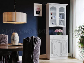 Буфет 2-х створчатый Лиза-2 Белый глянец холодный в Урае - uraj.mebel-tymen.ru | фото