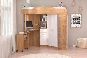 Детская Бриз-1, дуб крафт золотой/белый глянец Диал в Урае - uraj.mebel-tymen.ru | фото