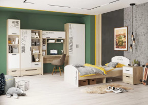 Детская Джуниор, набор №3, дуб сонома/белый в Урае - uraj.mebel-tymen.ru | фото