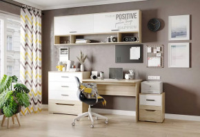 Детская Джуниор, набор №4, дуб сонома/белый в Урае - uraj.mebel-tymen.ru | фото