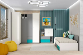 Детская Клео ОК-3, графит, миндаль, океан Диал в Урае - uraj.mebel-tymen.ru | фото