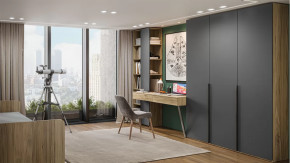 Детская «Порто» Яблоня Беллуно, Графит софт в Урае - uraj.mebel-tymen.ru | фото