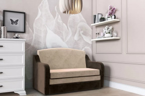 Диван "Луна" (серо-бежевый, к/з шоколад) в Урае - uraj.mebel-tymen.ru | фото