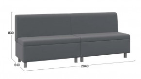 Диван прямой «Каир» ГН №3 Исп.2 Велюр Camaro 18 (серый) в Урае - uraj.mebel-tymen.ru | фото