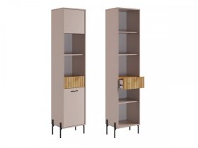 Стеллаж Доминика кашемир/дуб крафт золотой в Урае - uraj.mebel-tymen.ru | фото