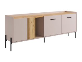 Тумба 2 Доминика кашемир/дуб крафт золотой в Урае - uraj.mebel-tymen.ru | фото