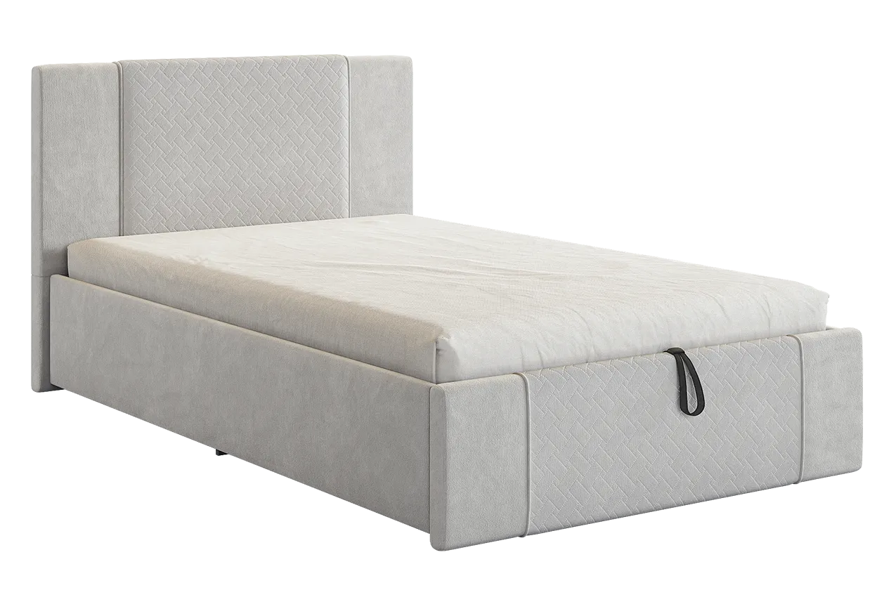 Кровать с подъемным механизмом Хлоя 120х200 см галька (велюр) в Урае - uraj.mebel-tymen.ru | фото