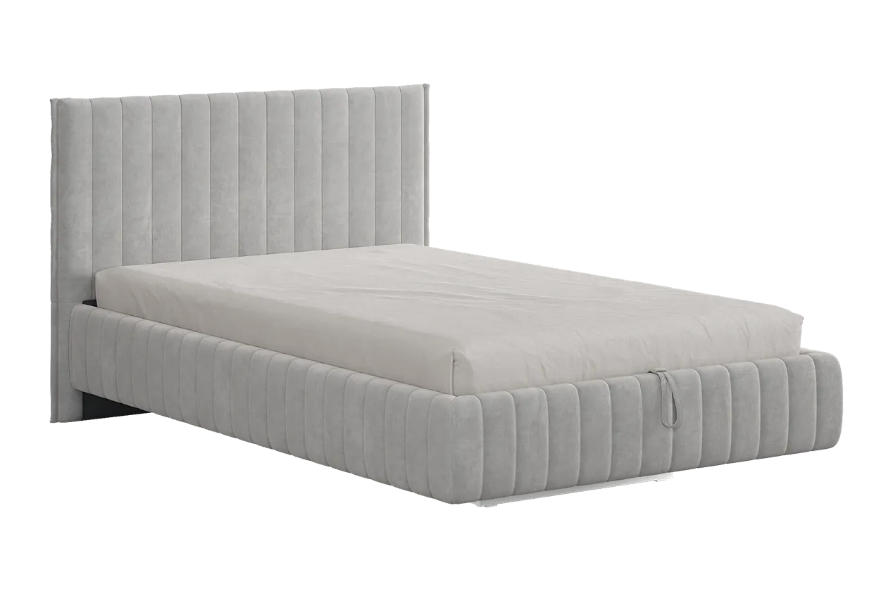 Кровать с подъемным механизмом Твикс 120х200 см галька (велюр) в Урае - uraj.mebel-tymen.ru | фото