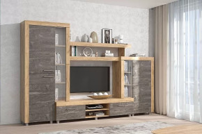 Гостиная Аллегро, вариант 1 Дуб крафт/Камень темный в Урае - uraj.mebel-tymen.ru | фото