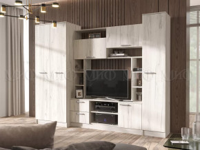 Гостиная Флора без зеркала Дуб Крафт Белый в Урае - uraj.mebel-tymen.ru | фото