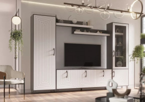 Гостиная Квадро №СВ-1 Серый графит/Софт вайт в Урае - uraj.mebel-tymen.ru | фото