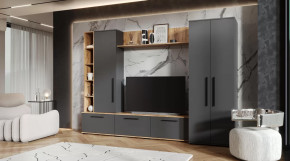 Гостиная Леванте Дуб Вотан/Графит в Урае - uraj.mebel-tymen.ru | фото