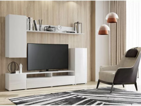 Гостиная Лира МДФ белый глянец в Урае - uraj.mebel-tymen.ru | фото