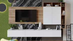 Гостиная «Порто» №6 Яблоня Беллуно, Белый софт в Урае - uraj.mebel-tymen.ru | фото