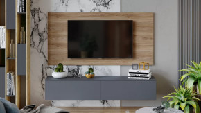 Гостиная «Порто» №7 Яблоня Беллуно, Графит софт в Урае - uraj.mebel-tymen.ru | фото