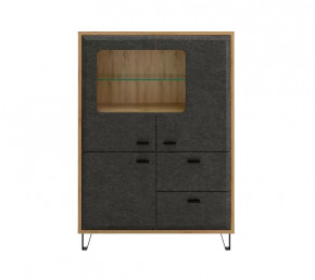 GRACE тумба KOM2W1D2S (Дуб наварра/Графит) в Урае - uraj.mebel-tymen.ru | фото