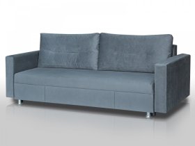 Диван Комфорт с прямыми подлокотниками серый в Урае - uraj.mebel-tymen.ru | фото