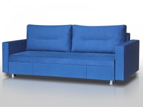 Диван Комфорт с прямыми подлокотниками синий в Урае - uraj.mebel-tymen.ru | фото