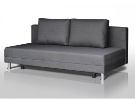 Диван Комфорт Лайт без подлокотников 2 подушки графит в Урае - uraj.mebel-tymen.ru | фото