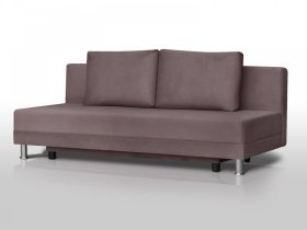 Диван Комфорт Лайт без подлокотников 2 подушки коричневый в Урае - uraj.mebel-tymen.ru | фото