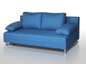 Диван Комфорт без подлокотников 4 подушки denim в Урае - uraj.mebel-tymen.ru | фото