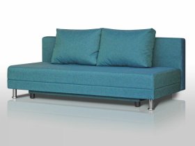 Диван Комфорт Лайт без подлокотников 2 подушки азур в Урае - uraj.mebel-tymen.ru | фото