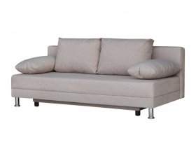 Диван Комфорт без подлокотников 4 подушки кэмел в Урае - uraj.mebel-tymen.ru | фото