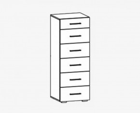 Комод 6 ящиков "Фиеста" №15 в Урае - uraj.mebel-tymen.ru | фото