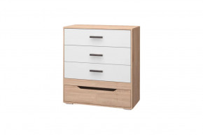 Комод Джуниор, дуб сонома/ дуб сонома, белый в Урае - uraj.mebel-tymen.ru | фото