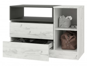 Комод Кент-1 Секция-5 Дуб Крафт Белый/Антрацит в Урае - uraj.mebel-tymen.ru | фото