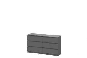 Комод с ящиками 1,38м Графит серый Денвер в Урае - uraj.mebel-tymen.ru | фото