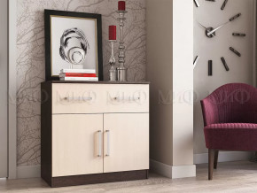 Комод с ящиком 2-мя дверьми Басямиф, дуб беленый/венге в Урае - uraj.mebel-tymen.ru | фото