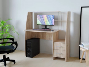 Компьютерный стол КЛ №6.2 Дуб баррик в Урае - uraj.mebel-tymen.ru | фото