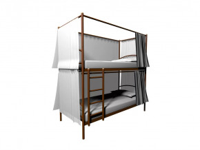 Конструкция для штор к Хостел Duo 3х стронняя в Урае - uraj.mebel-tymen.ru | фото