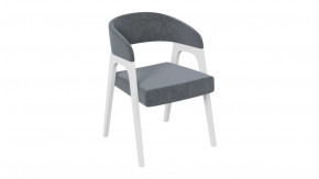 Кресло «Техас 1» Белый матовый, тк. №219 Велюр Jercy graphite в Урае - uraj.mebel-tymen.ru | фото