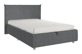 Кровать с подъемным механизмом Бест 120х200 см графит (велюр) в Урае - uraj.mebel-tymen.ru | фото