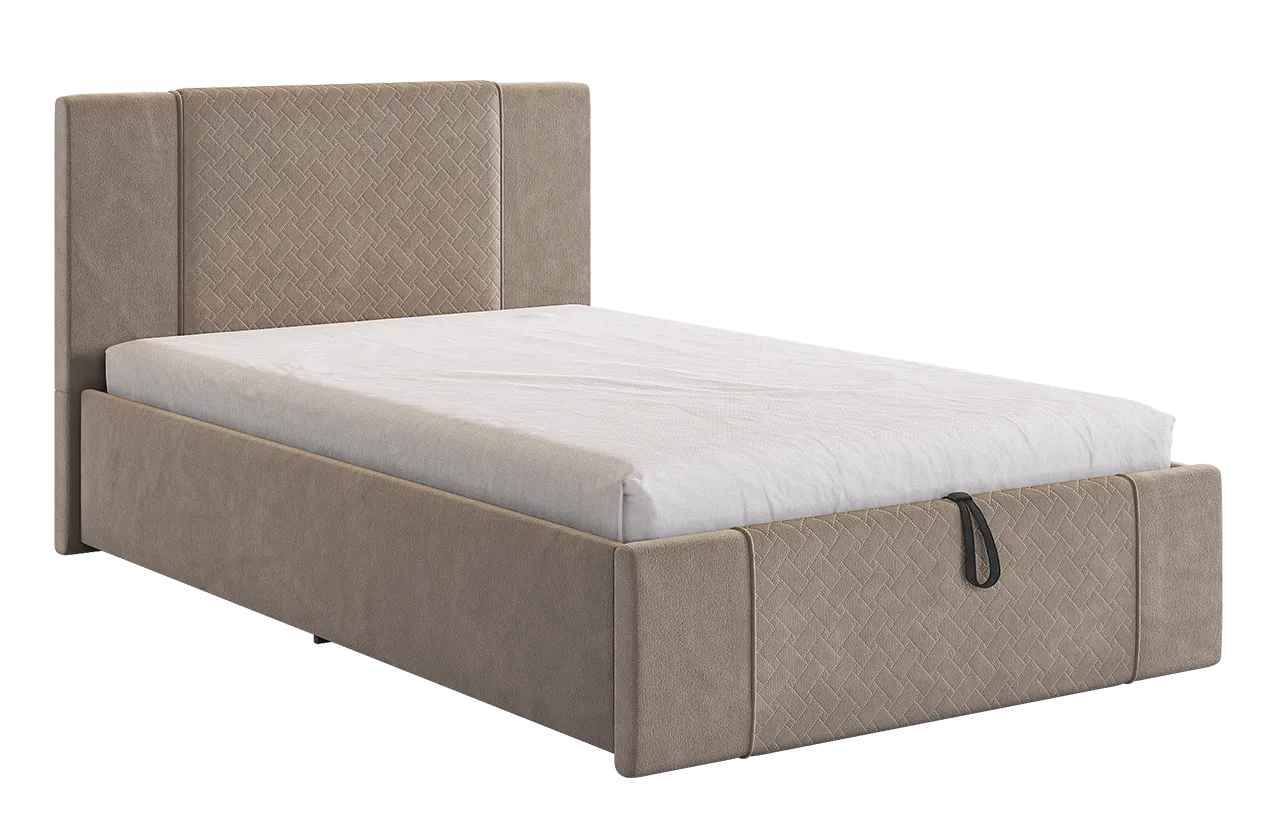 Кровать с подъемным механизмом Хлоя 120х200 см латте (велюр) в Урае - uraj.mebel-tymen.ru | фото