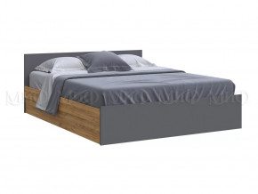 Кровать 1600 Басямиф, графит/дуб крафт в Урае - uraj.mebel-tymen.ru | фото
