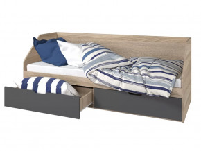 Кровать 800 2 ящика Анталия Графит в Урае - uraj.mebel-tymen.ru | фото