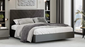 Кровать «Бетта» Тип 1 Серый графит, Велюр Серый в Урае - uraj.mebel-tymen.ru | фото