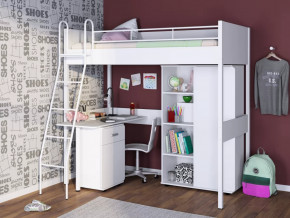Кровать-чердак Дельта Лофт 20.02.01 с рабочей поверхностью в Урае - uraj.mebel-tymen.ru | фото