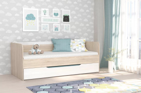 Кровать МС Галактика Дуб Сонома/Белый Глянец в Урае - uraj.mebel-tymen.ru | фото