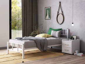 Кровать односпальная Кадис 90х200 Белый в Урае - uraj.mebel-tymen.ru | фото