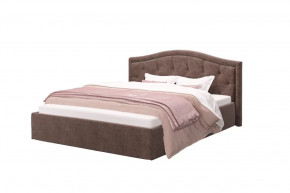 Кровать Стелла, 1400*2000 мм, велюр Rock 05, коричневый в Урае - uraj.mebel-tymen.ru | фото